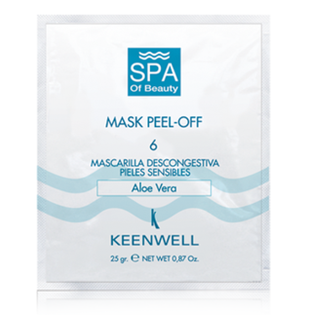 Keenwell SPA of Beauty 6 Peel-Off Decongestant Mask Aloe Vera for Sensitive Skin